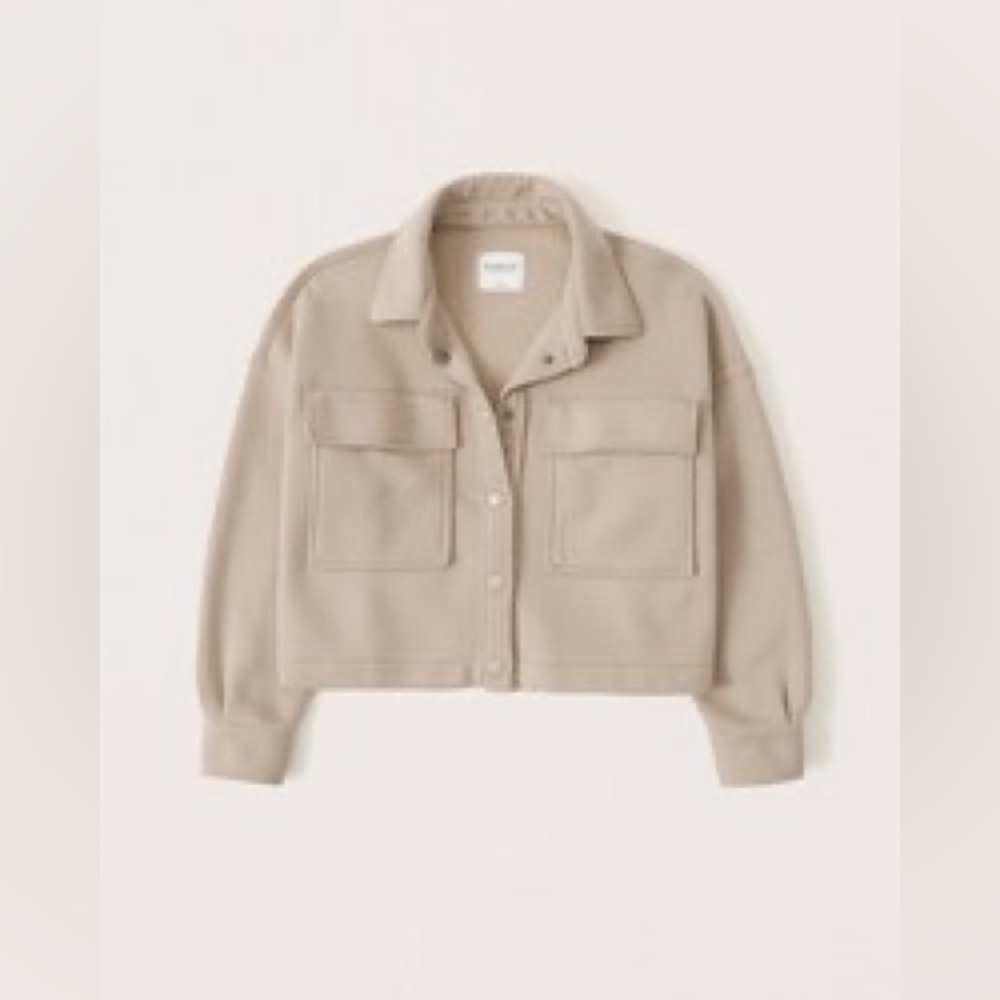 Abercrombie softAF MAX cropped Shacket